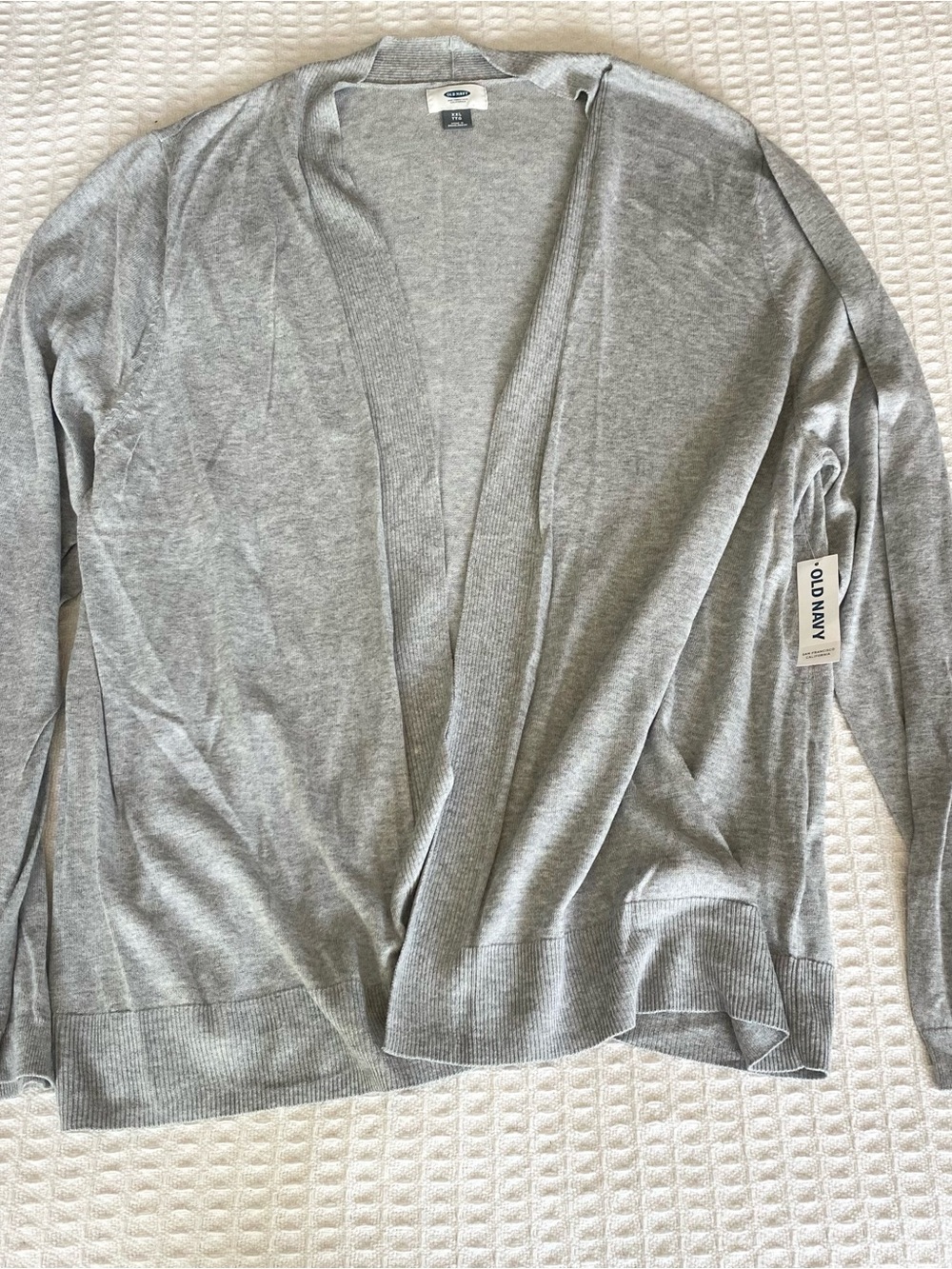 Old Navy Heather Gray Knit Shortie Open Front Cardigan NWT XXL